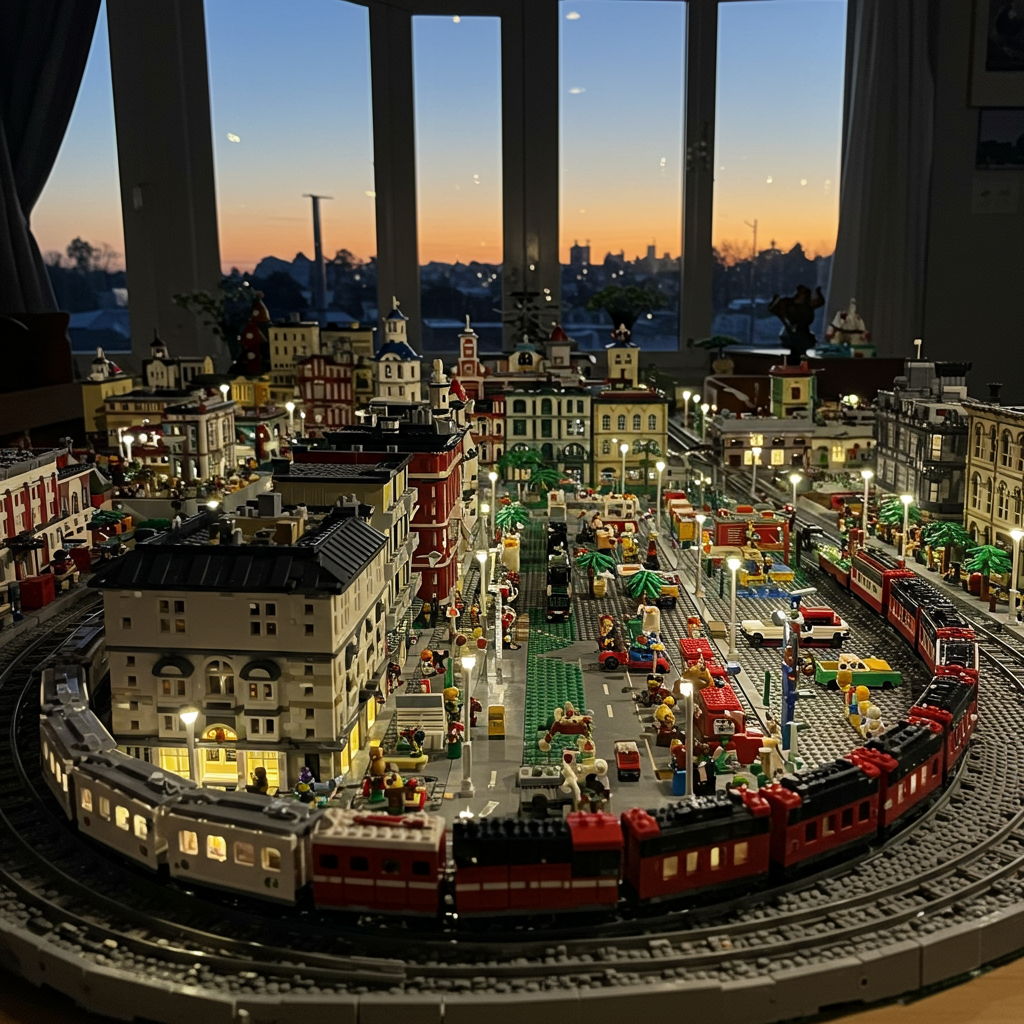 LEGO Metropolis at Twilight