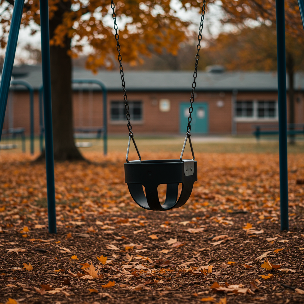 The Autumn Air: Empty Swing Set