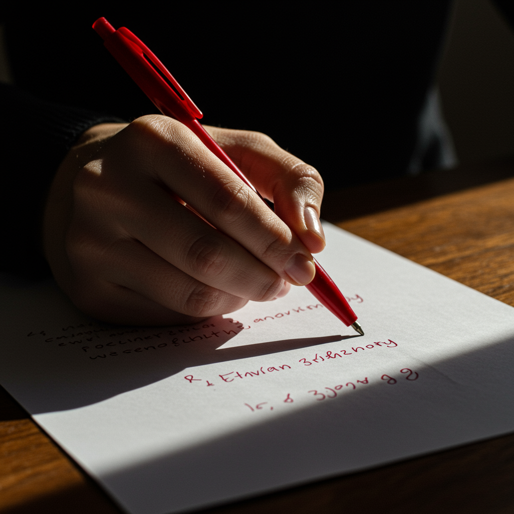 The Weight of Words: Red Pen
